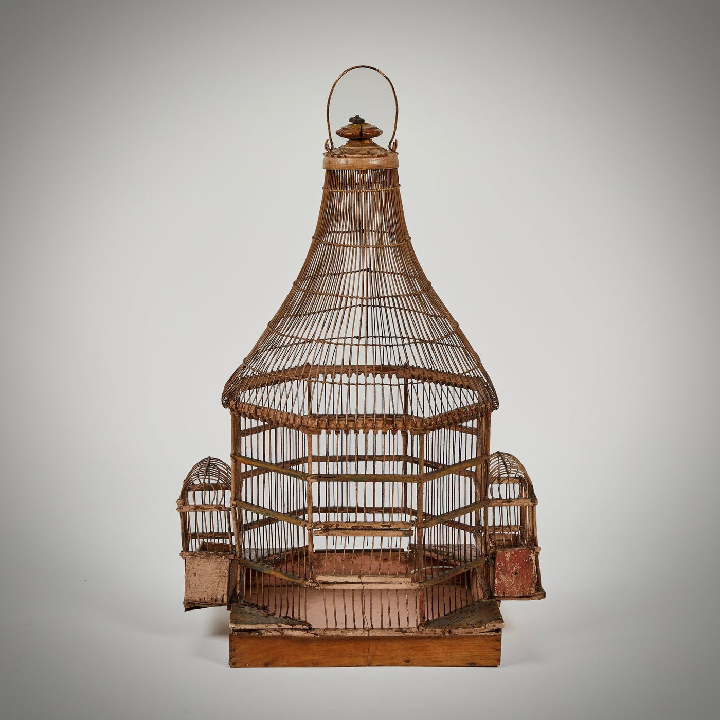 WOOD AND METAL BIRDCAGE