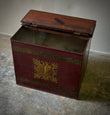 Tole Box With Mahogany Lift Top