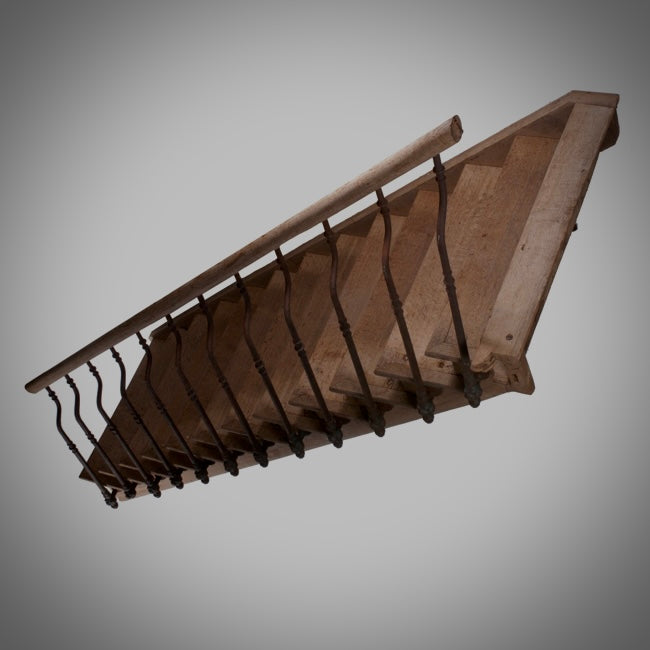 Oak Stairs With Cast Iron Balustrades