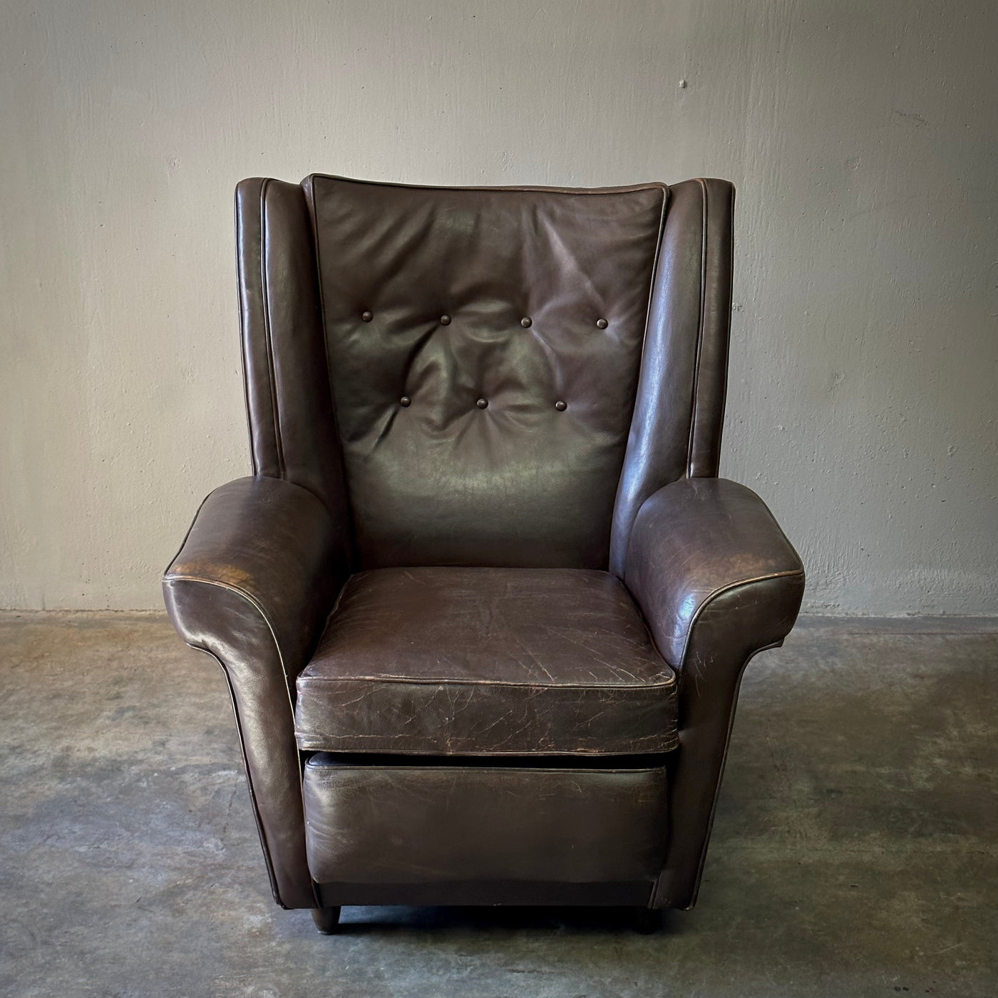 Wingback Leather Armchair