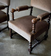 Pair of Velvet Upholstered Arm Chairs