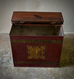 Tole Box With Mahogany Lift Top