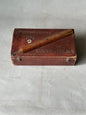 LEATHER BOX WITH WOODEN CRAYON