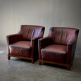 Pair of Dutch Leather Chairs