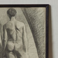 Academic Charcoal Drawing of Nude