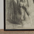 Academic Charcoal Drawing of Nude