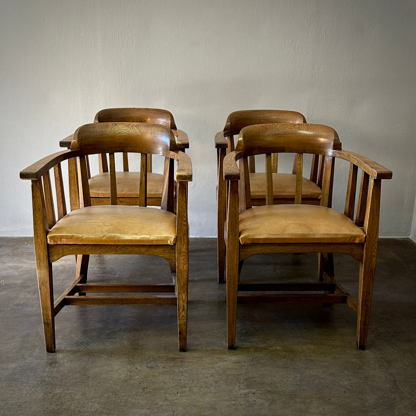 Set of Four Dining or Library Chairs