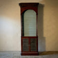 Victorian English Bookcase with Caned Doors