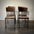 Metal and Wood Dining Chairs