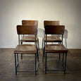 Metal and Wood Dining Chairs