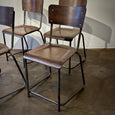 Metal and Wood Dining Chairs