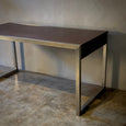 Metal and Leather Writing Table