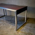 Metal and Leather Writing Table