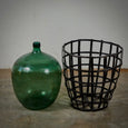 Bottle in Metal Basket