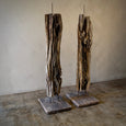 Two Wooden Floor Lamps