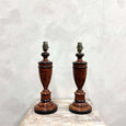 Pair of Painted Wood Lamps