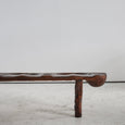 Brutalist Four Seater Carved Bench