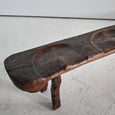 Brutalist Four Seater Carved Bench