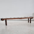 Brutalist Four Seater Carved Bench