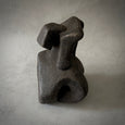 Anthropormorphic black fireclay sculpture