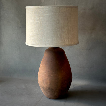 A Terra Cotta Vessel Lamp