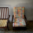 Pair of Wenge Wood Arm Chairs