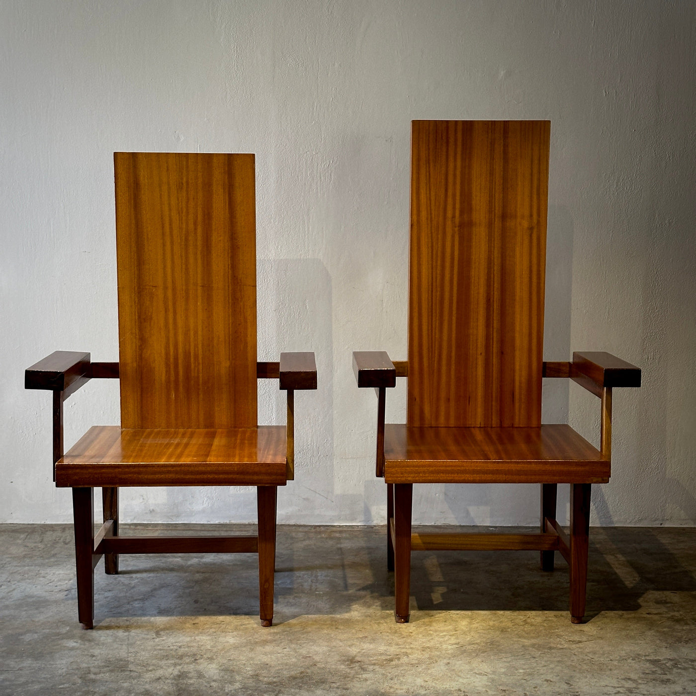 Pair of High Back Chairs