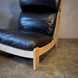 Pair of Wood and Leather Chairs