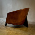 Deco Style Sheepskin Leather Arm Chair