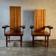 Pair of High Back Chairs