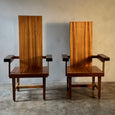 Pair of High Back Chairs