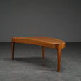 Danish Mid-Century Modern Elliptical Coffee Table