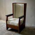 Pair of Haagse School High Back Armchairs