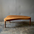 Danish Mid-Century Modern Elliptical Coffee Table