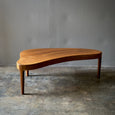 Danish Mid-Century Modern Elliptical Coffee Table