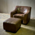 De Sede Arm Chair and Ottoman