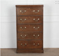 English 19th Century Tall Mahogany Chest of Drawers