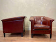 Pair of Leather Club Chairs