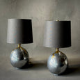 Pair of Aluminum David Marshall Table Lamps