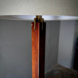 Wood and Brass Floor Lamp