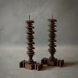 Pair of Tramp Art Candlesticks