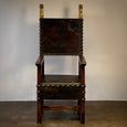 Tall Armorial Arm Chair