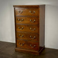 English 19th Century Tall Mahogany Chest of Drawers