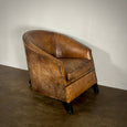 Deco Style Sheepskin Leather Arm Chair