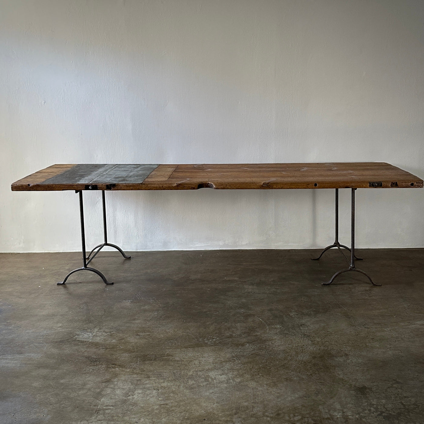 Large Wood Industrial Work Table