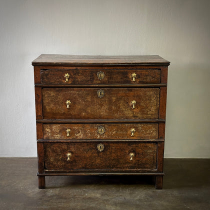 Early 18th Century English Pine Chest of Drawers