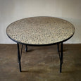 Pebble Stone and Iron Table