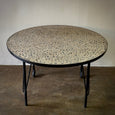 Pebble Stone and Iron Table