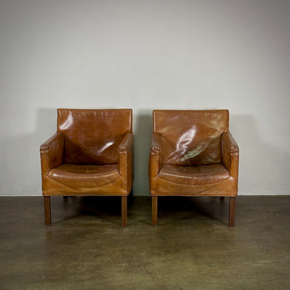 Pair of Leather Arm Chairs