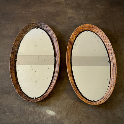 Pair Oval Mirrors